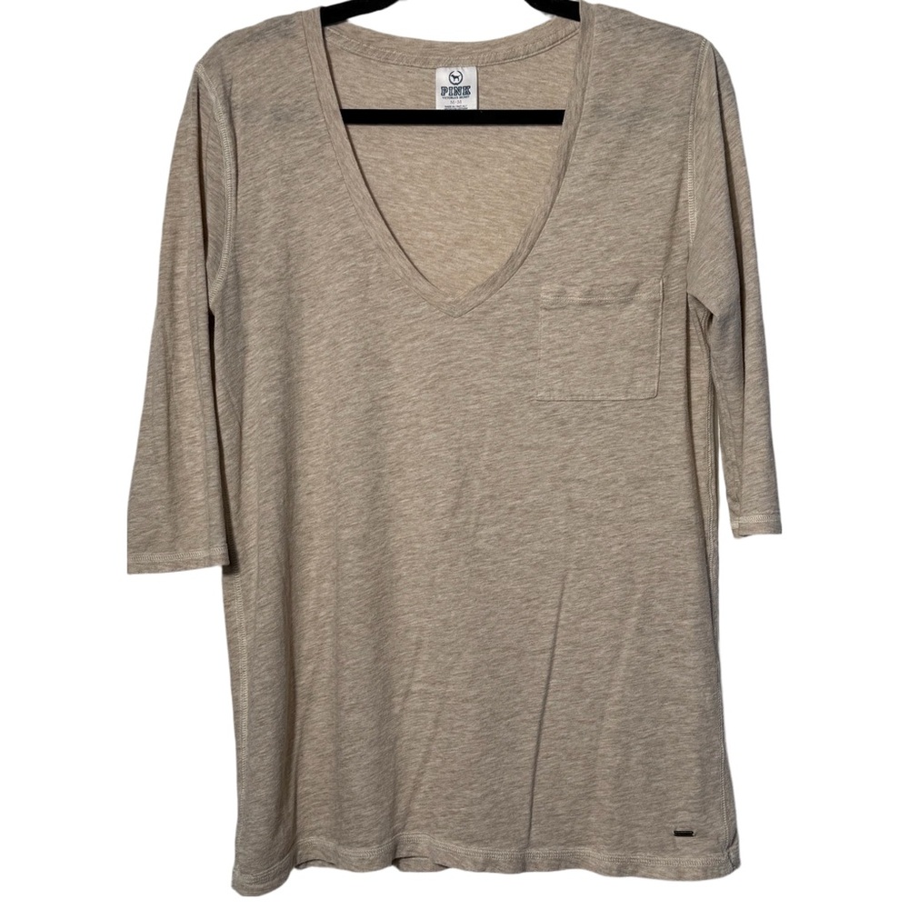 Victoria's Secret PINK Heathered Beige V-Neck Tunic Sz Medium